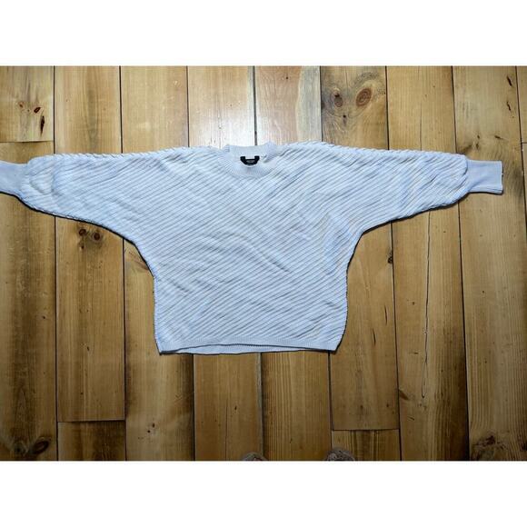 Simply Vera Women's Cable Knit cream sweater. Braided Detail. Dolman Style? - Picture 4 of 6